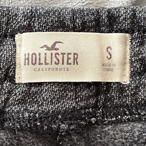 Hollister Joggers Womens Sweat Pants Size Small Gray Logo 22 Pockets Elastic Tie - Picture 3 of 10